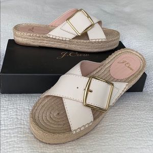 J Crew leather espadrille 6.5 NWT